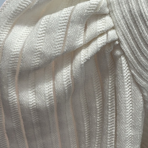 Maria pavan white sweater size g puff sleeve - Picture 3 of 12